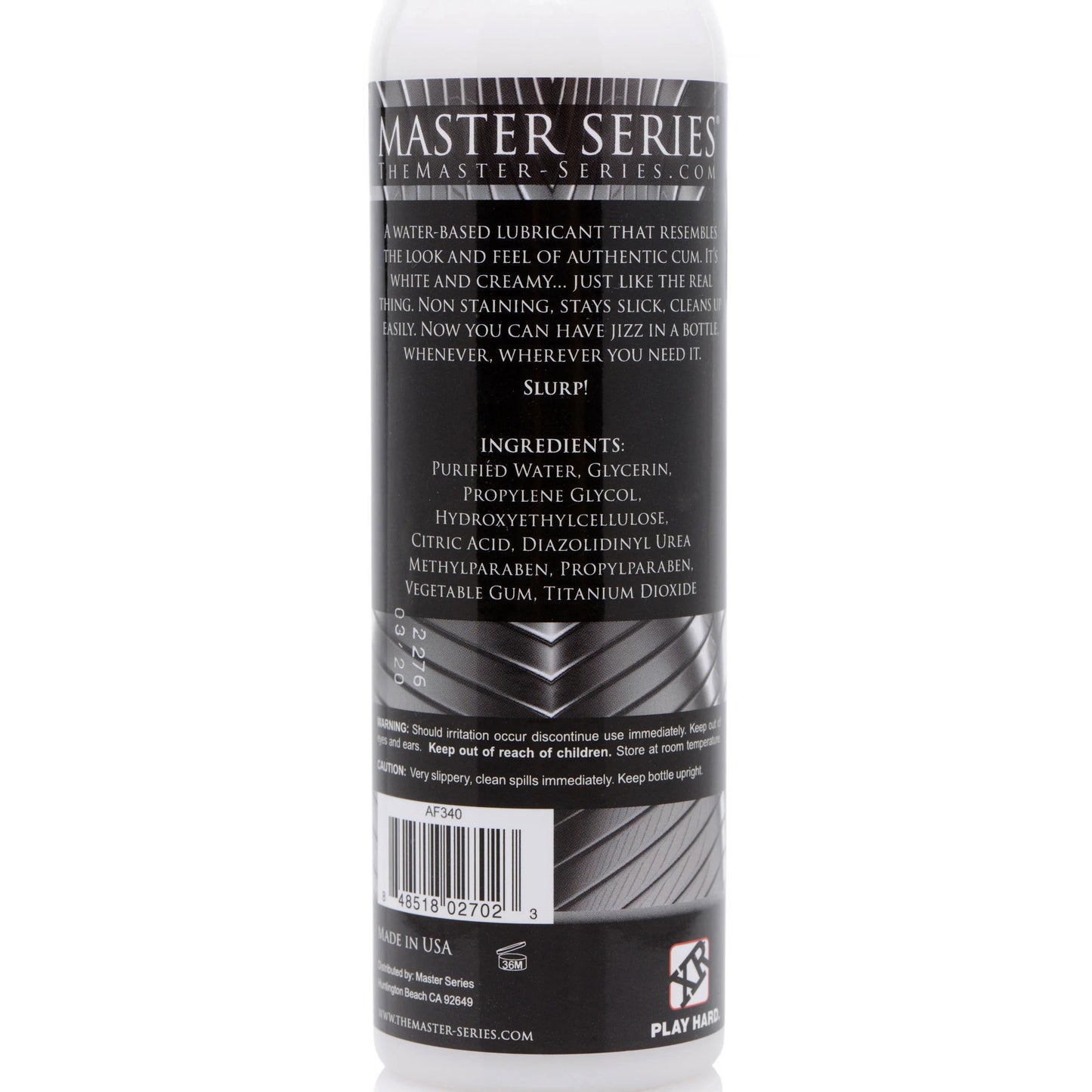 Jizz Unscented Water-Based Lube 8 Oz | 848518027023 | Available at EroticWarehouse.com