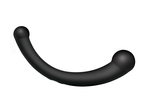 10x Vibra-Crescent Silicone Dual Ended Dildo - Black | 848518050458 | Available at EroticWarehouse.com