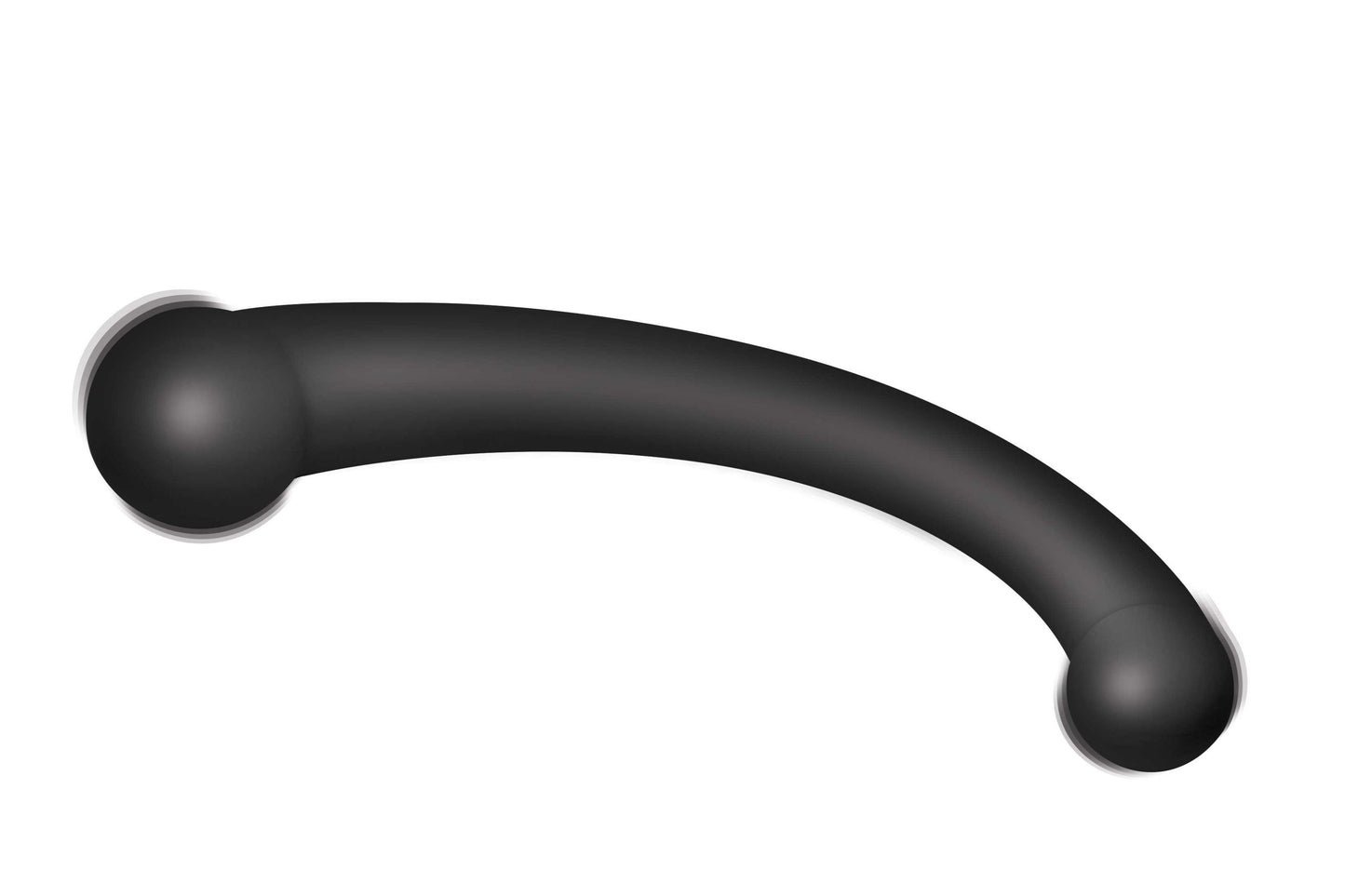 10x Vibra-Crescent Silicone Dual Ended Dildo - Black | 848518050458 | Available at EroticWarehouse.com