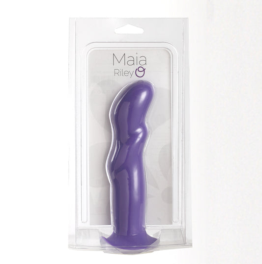 Riley Silicone Swirled Dong - Neon Purple | 5060311470119 | Available at EroticWarehouse.com