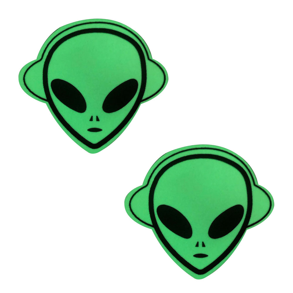 Glow in the Dark Alien Pasties | 672975005658 | Available at EroticWarehouse.com