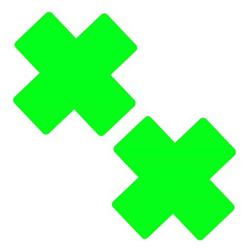 Neon Greeny Temperature Reactive X Factor Nipple Cover Pasties | 810121170144 | Available at EroticWarehouse.com