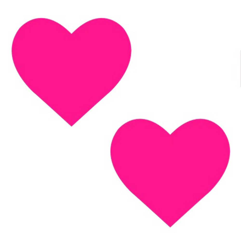 Neon Pinky Tink Temperature Reactive Heart Nipple Cover Pasties | 810121170175 | Available at EroticWarehouse.com