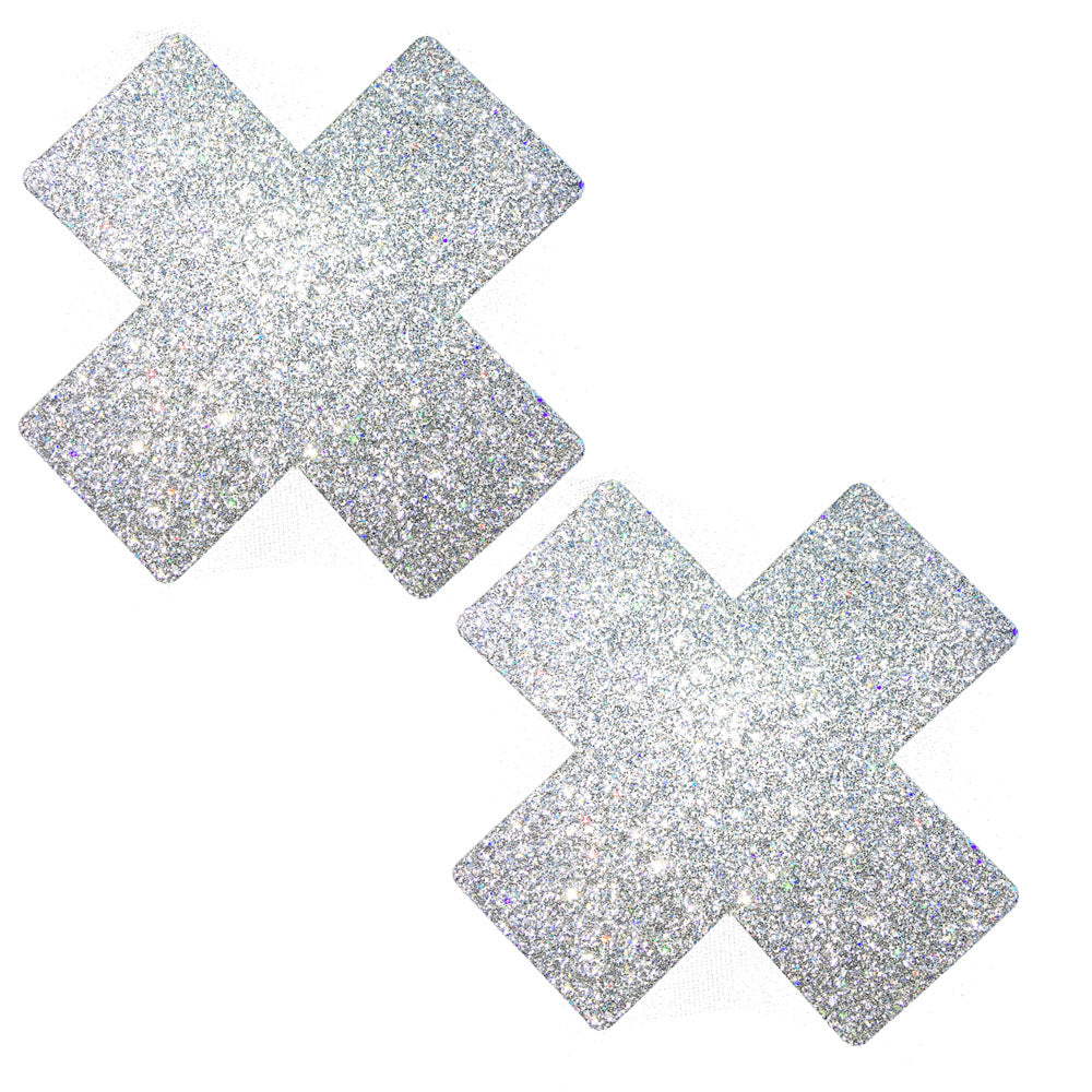 Silver Pixie Dust X-Factor Pasties | 733074134929 | Available at EroticWarehouse.com
