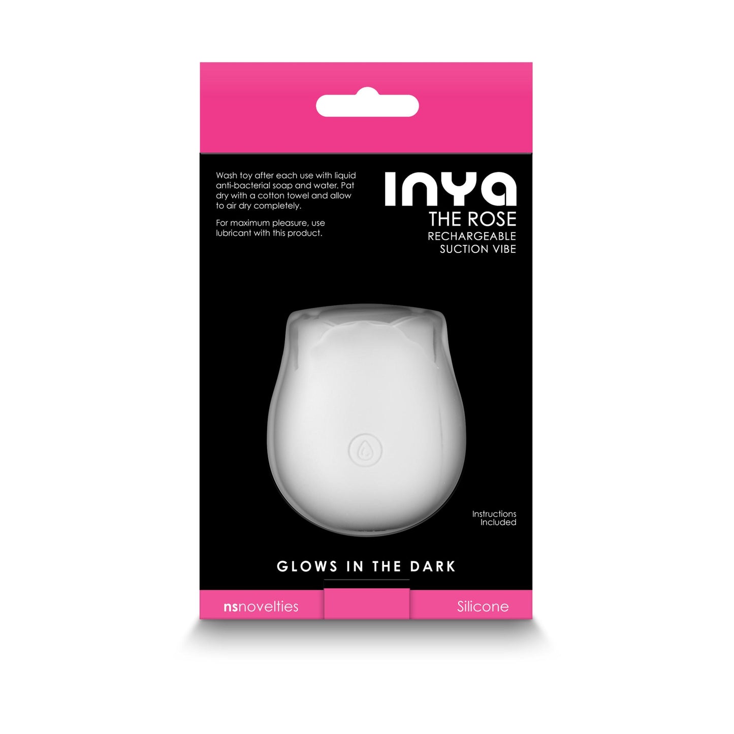 Inya - the Rose - Glow in the Dark - White | 657447107115 | Available at EroticWarehouse.com
