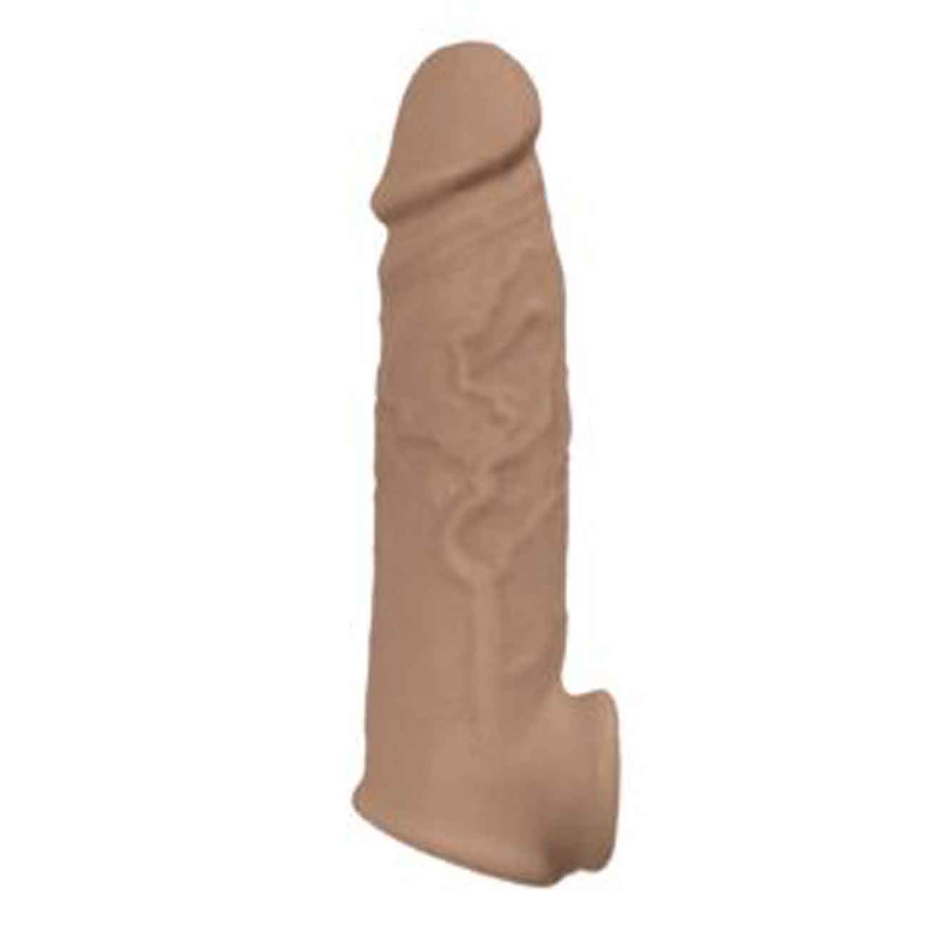 Natural Realskin Vibrating Penis Xtender - Brown | 782631295726 | Available at EroticWarehouse.com