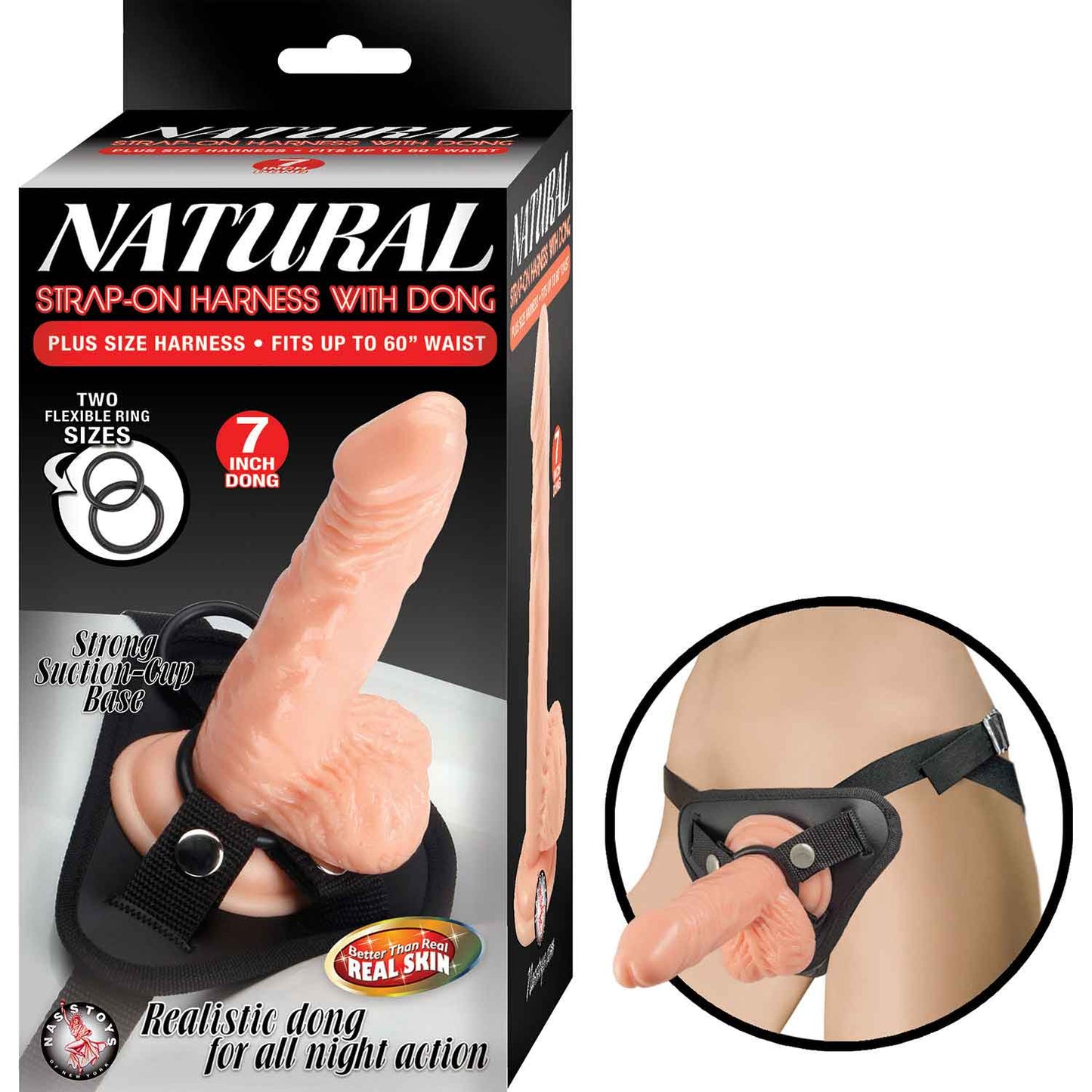 Natural Strap-on Harness With Dong - Light | 782631298505 | Available at EroticWarehouse.com