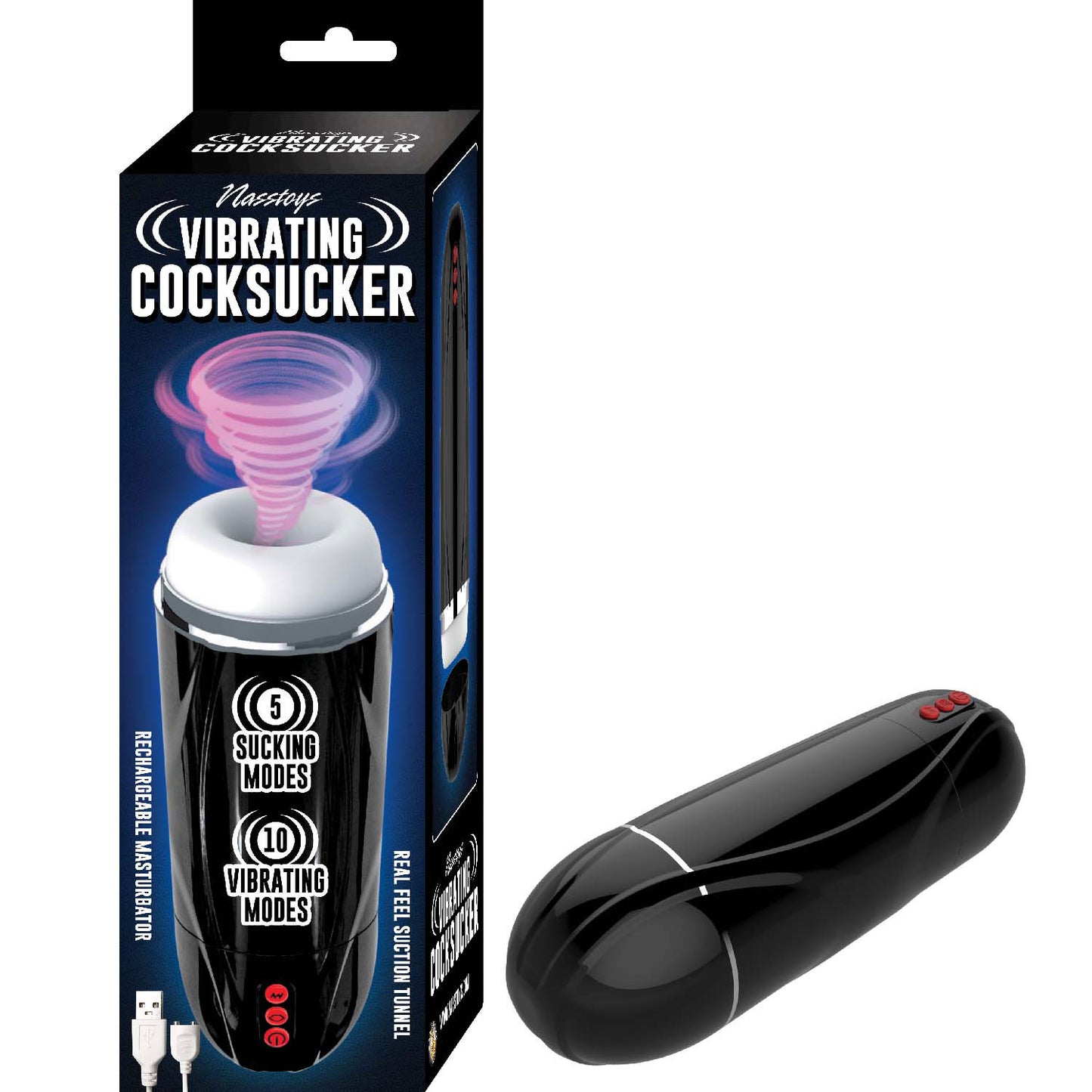 Vibrating Cocksucker - Blow Job Machine - Black | 782631306026 | Available at EroticWarehouse.com