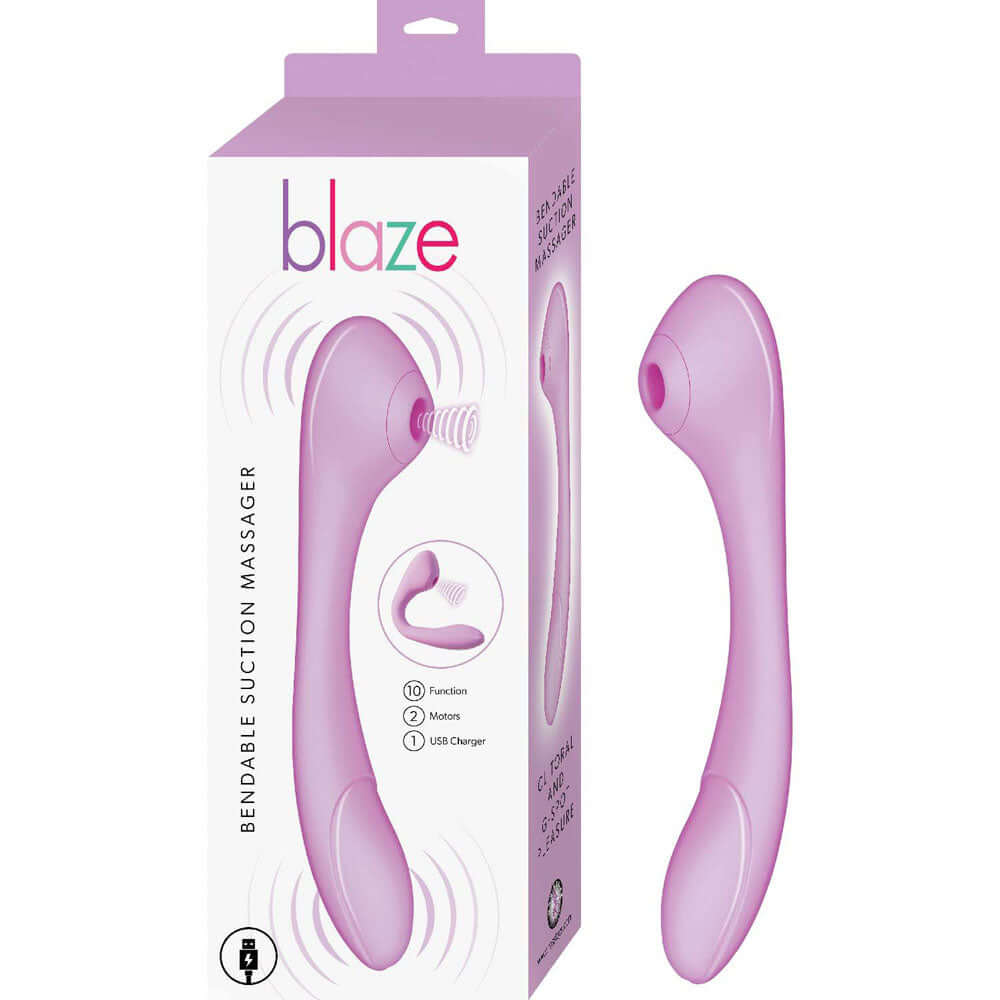 Blaze Bendable Suction Massager - Lavender | 782631318623 | Available at EroticWarehouse.com