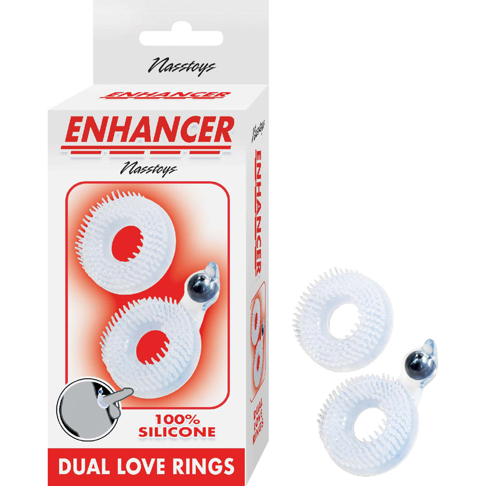 Enhancer Dual Love Rings - Clear | 782631323610 | Available at EroticWarehouse.com