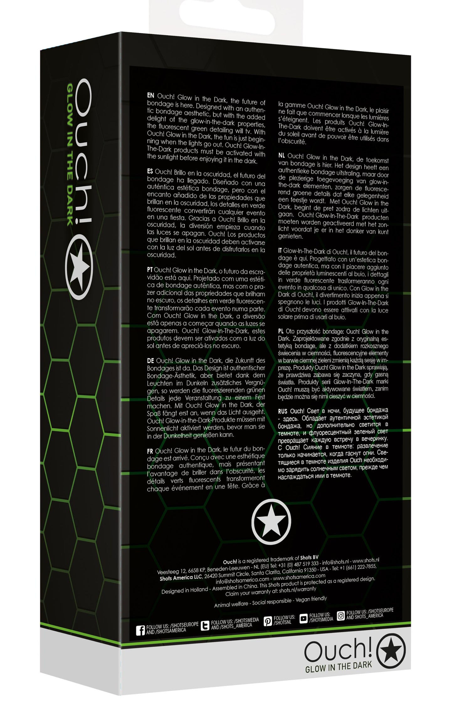 Full Body Harness - Small / Medium - Glow in the Dark | 7423522652688 | Available at EroticWarehouse.com