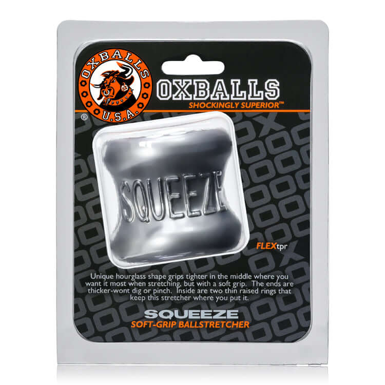 Squeeze Soft- Grip Ballstretcher - Steel | 840215118820 | Available at EroticWarehouse.com