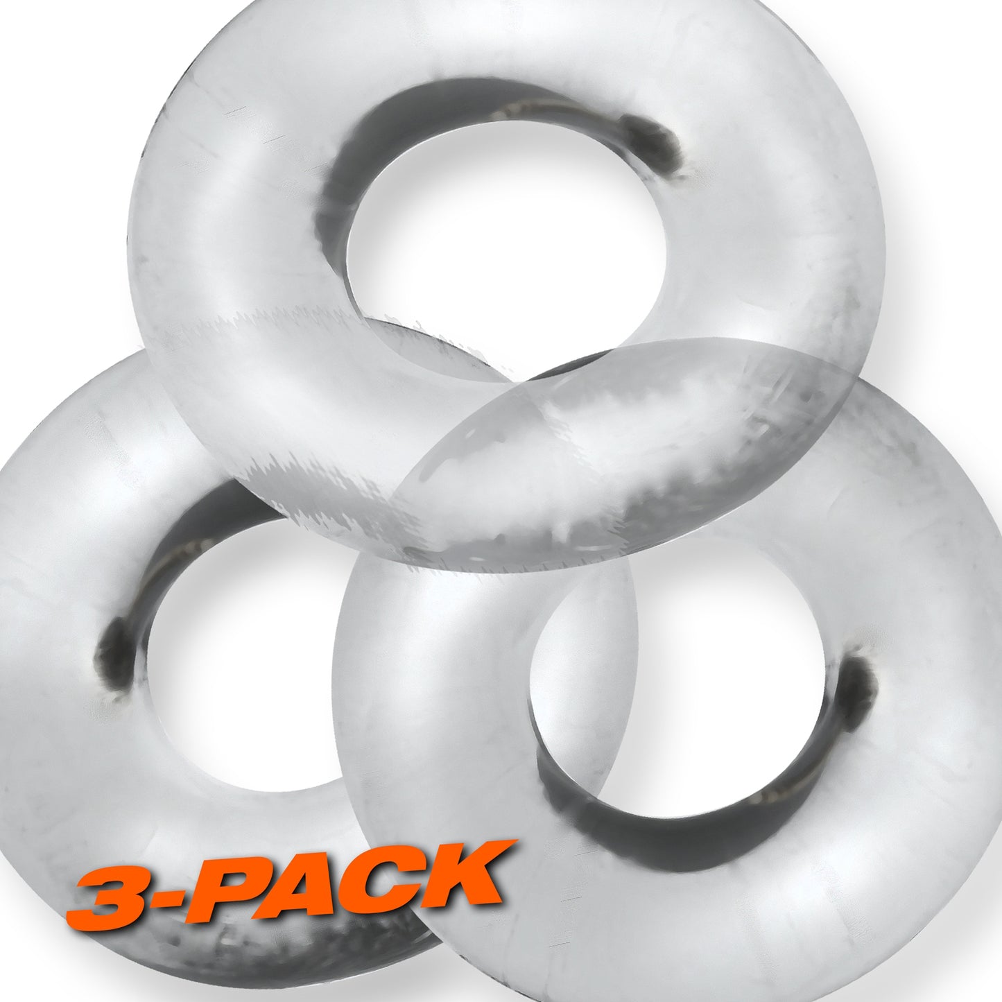 Fat Willy 3-Pack Jumbo C-Rings - Clear | 840215121059 | Available at EroticWarehouse.com