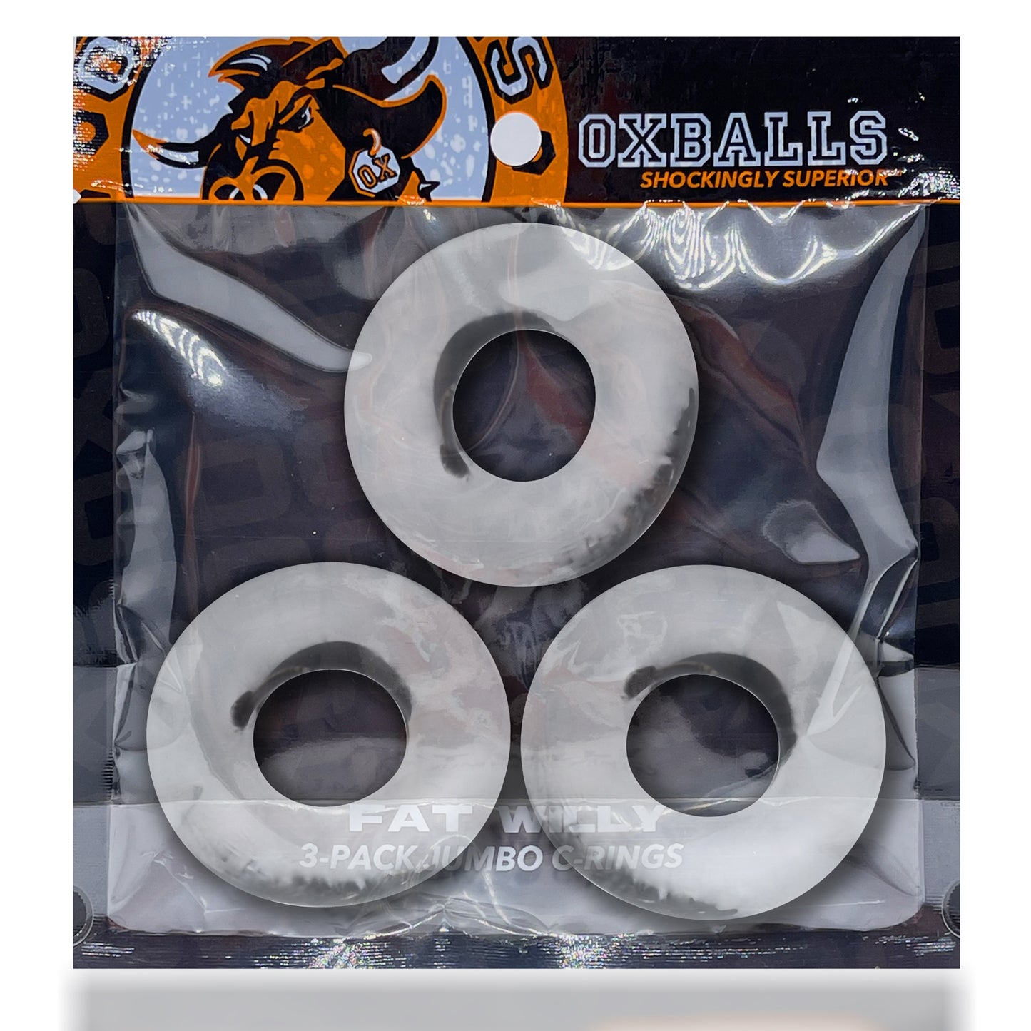 Fat Willy 3-Pack Jumbo C-Rings - Clear | 840215121059 | Available at EroticWarehouse.com