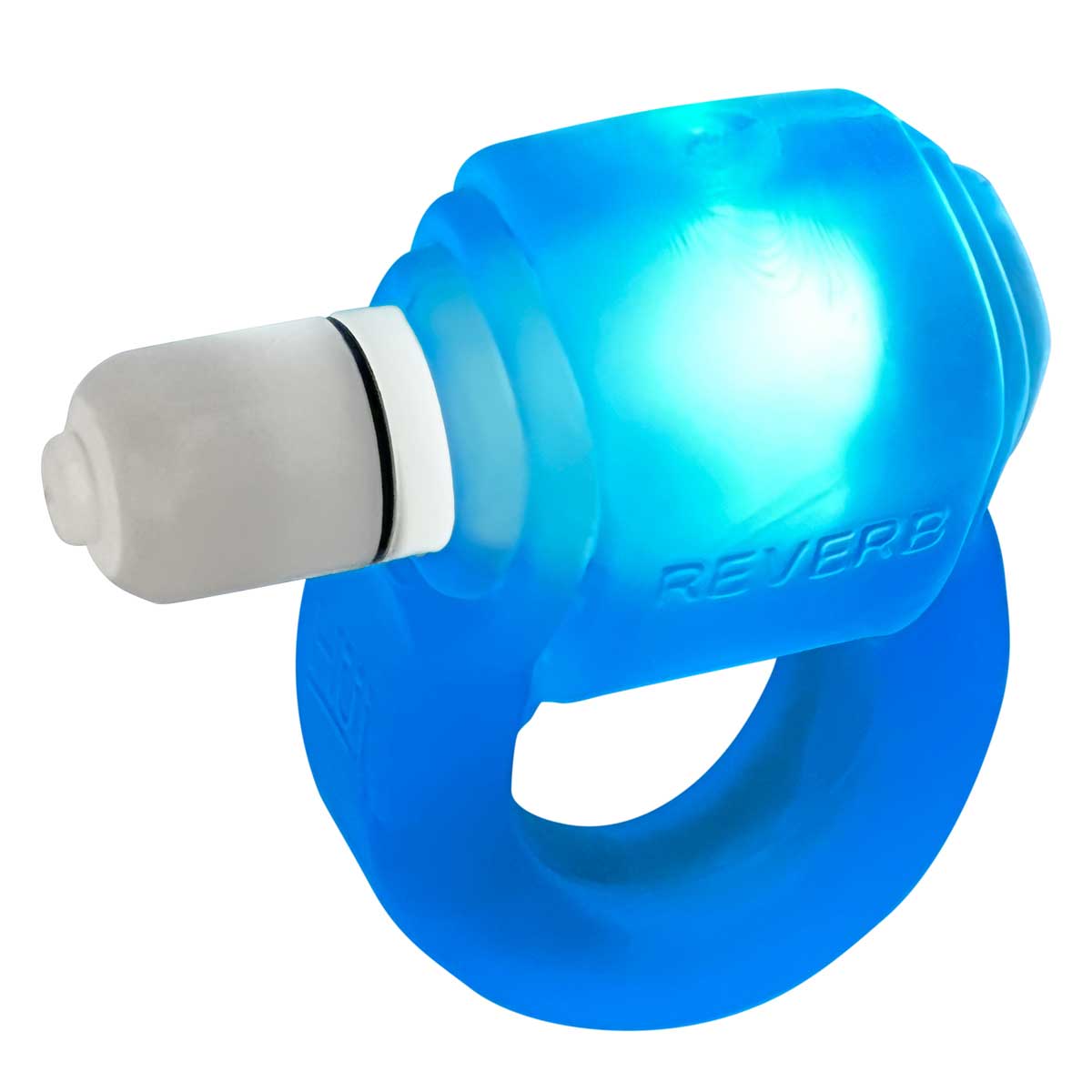 Glow Dick Cock Ring With Led - Blue Ice | 840215122728 | Available at EroticWarehouse.com
