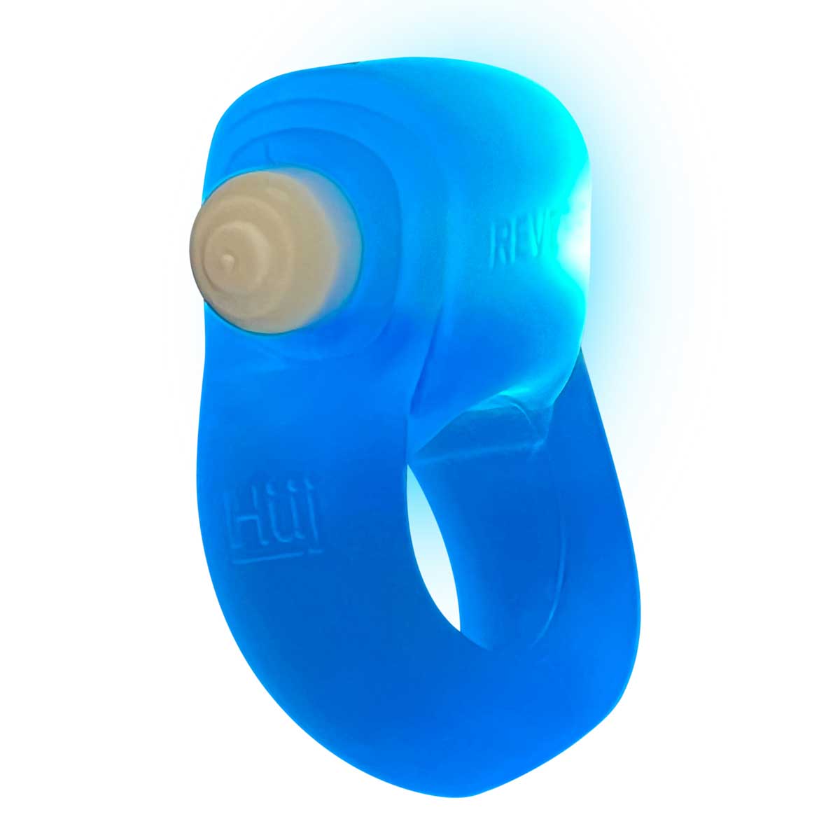 Glow Dick Cock Ring With Led - Blue Ice | 840215122728 | Available at EroticWarehouse.com