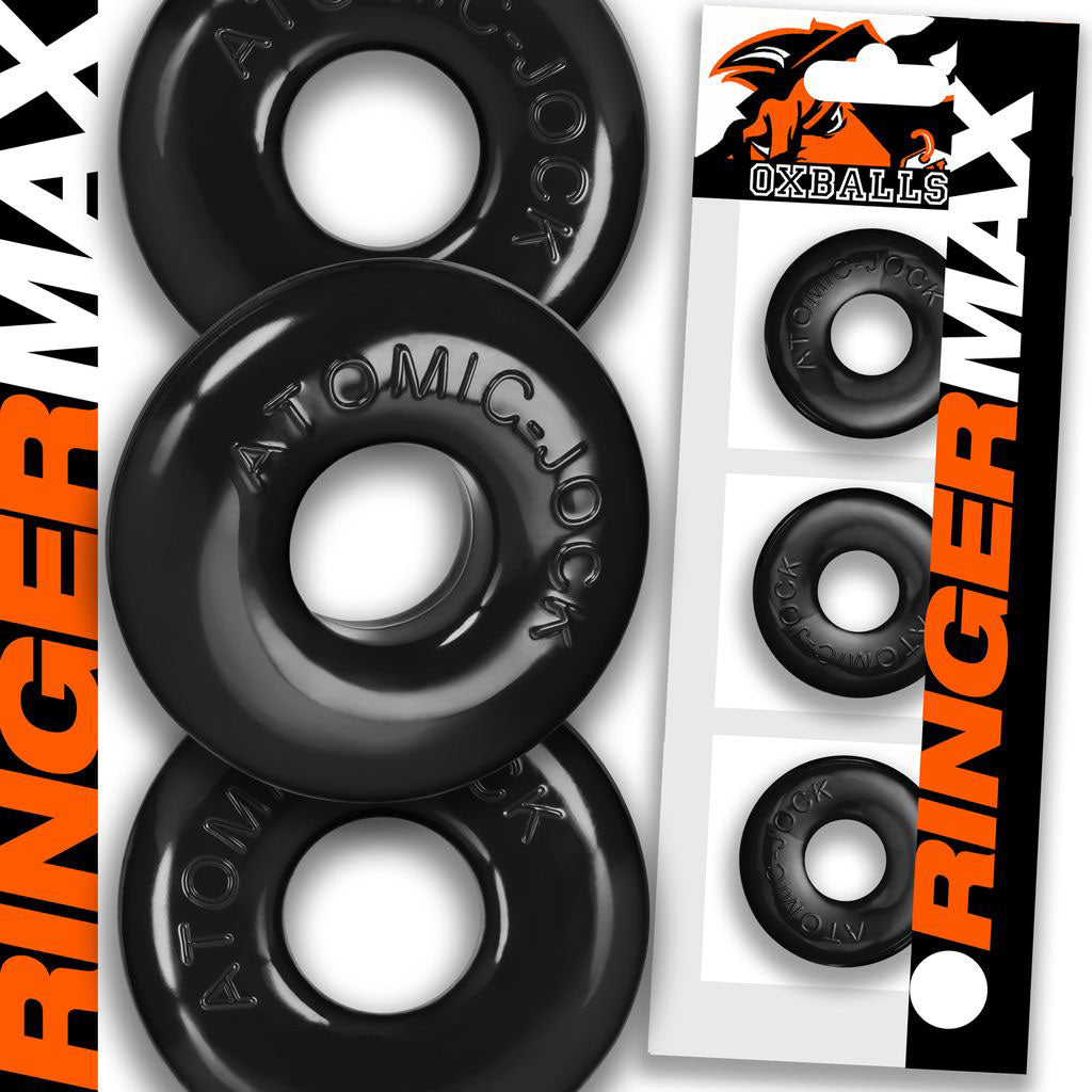 Ringer Max 3-Pack - Black | 840215124401 | Available at EroticWarehouse.com