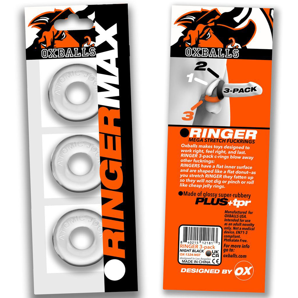 Ringer Max 3-Pack - Clear | 840215124418 | Available at EroticWarehouse.com