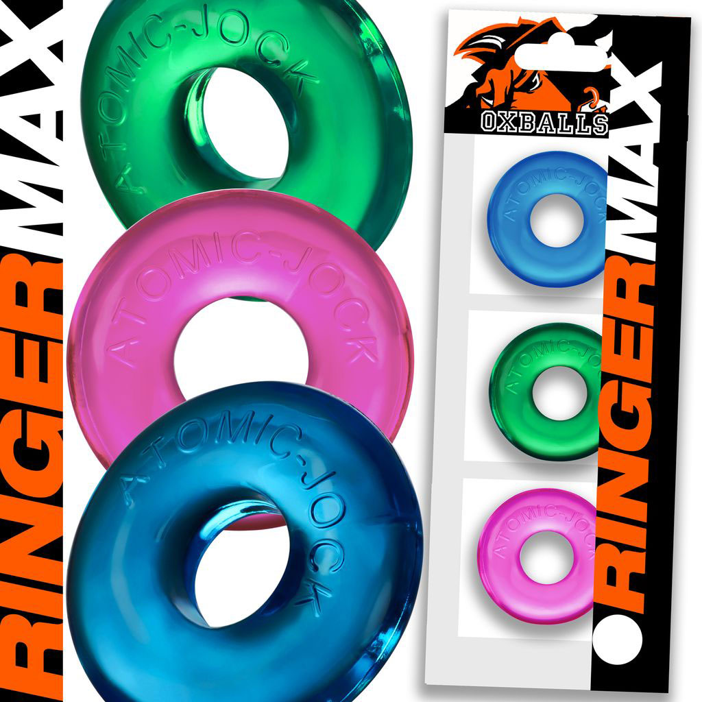 Ringer Max 3-Pack - Neon | 840215124449 | Available at EroticWarehouse.com