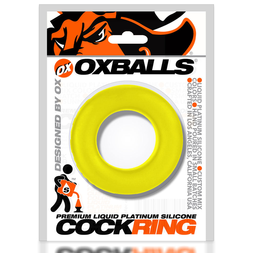 Cock T Comfort Cockring by Atomic Jock - Acid Yellow | 840215112880 | Available at EroticWarehouse.com