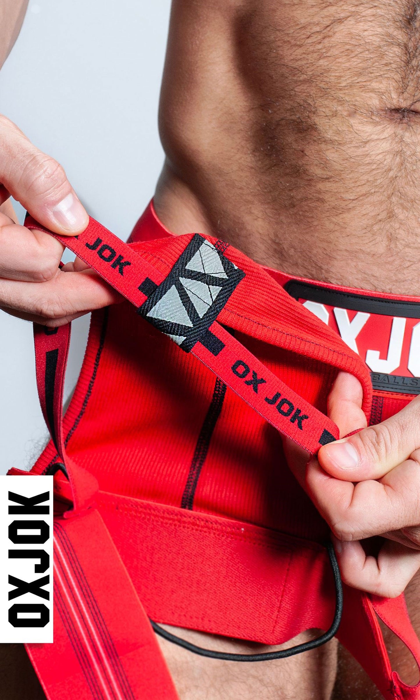 Slingjock Upthrust Slider-Strap Jock Red Hot Large | 840215124616 | Available at EroticWarehouse.com