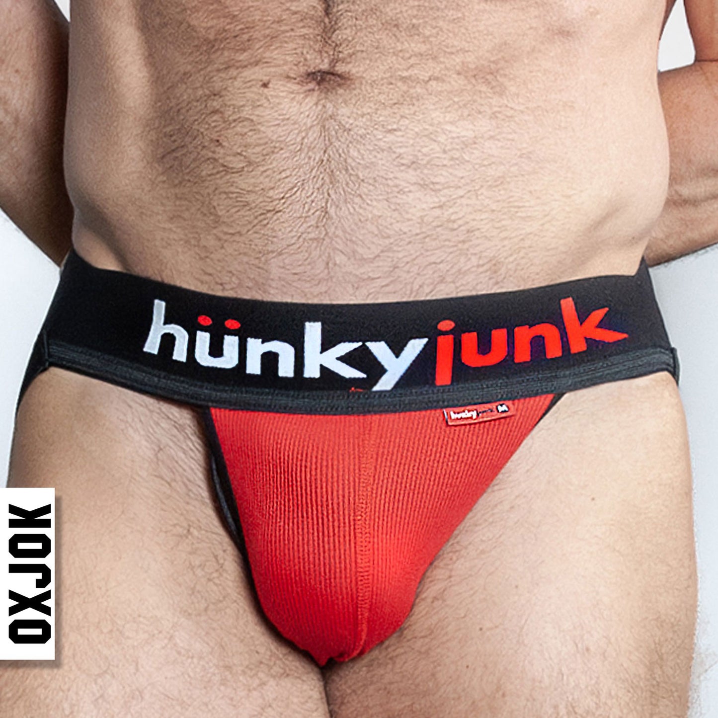 Hunker Comfy-Pouch Slider-Strap Jock Red Hot Xl | 840215124920 | Available at EroticWarehouse.com