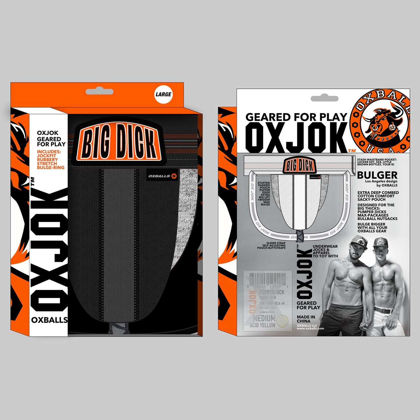 Bulger the Big Pouch Jock Black Iron Medium | 840215125200 | Available at EroticWarehouse.com