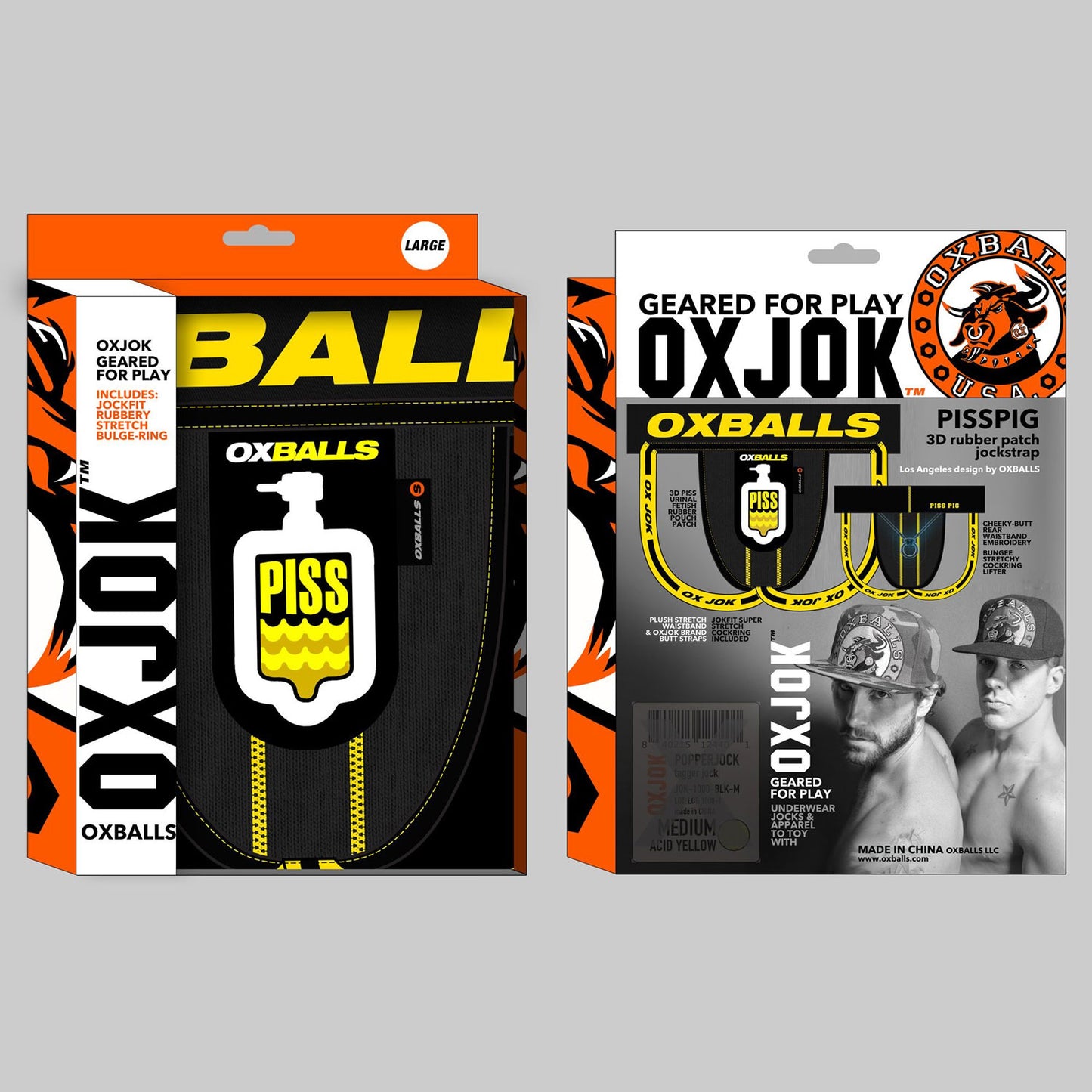 Pisspig 3d Rubber Urinal Patch Pouch Black/yellow - Xl | 840215125521 | Available at EroticWarehouse.com