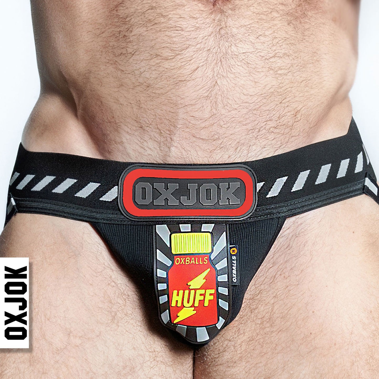 Pjock 3d Rubber Patch Pouch Black/red Small | 840215125545 | Available at EroticWarehouse.com