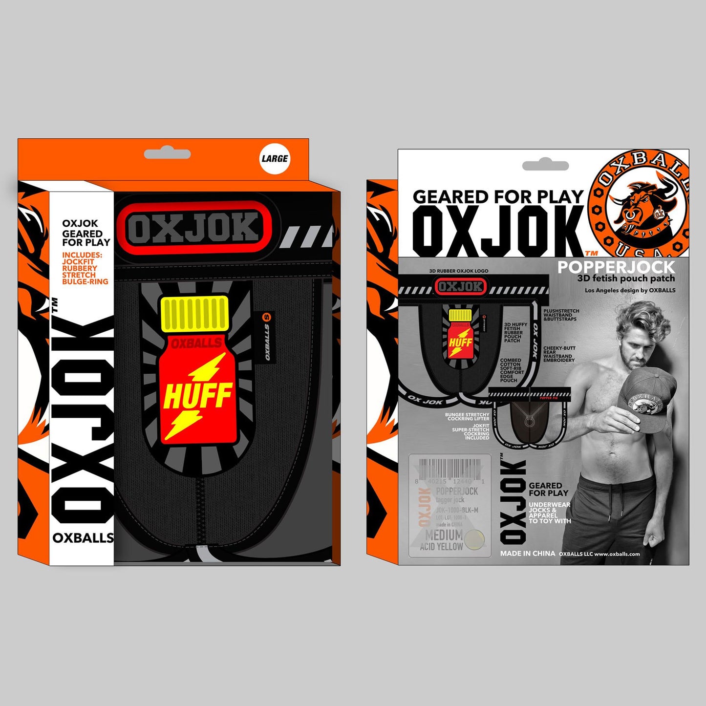 Pjock 3d Rubber Patch Pouch Black/red Small | 840215125545 | Available at EroticWarehouse.com