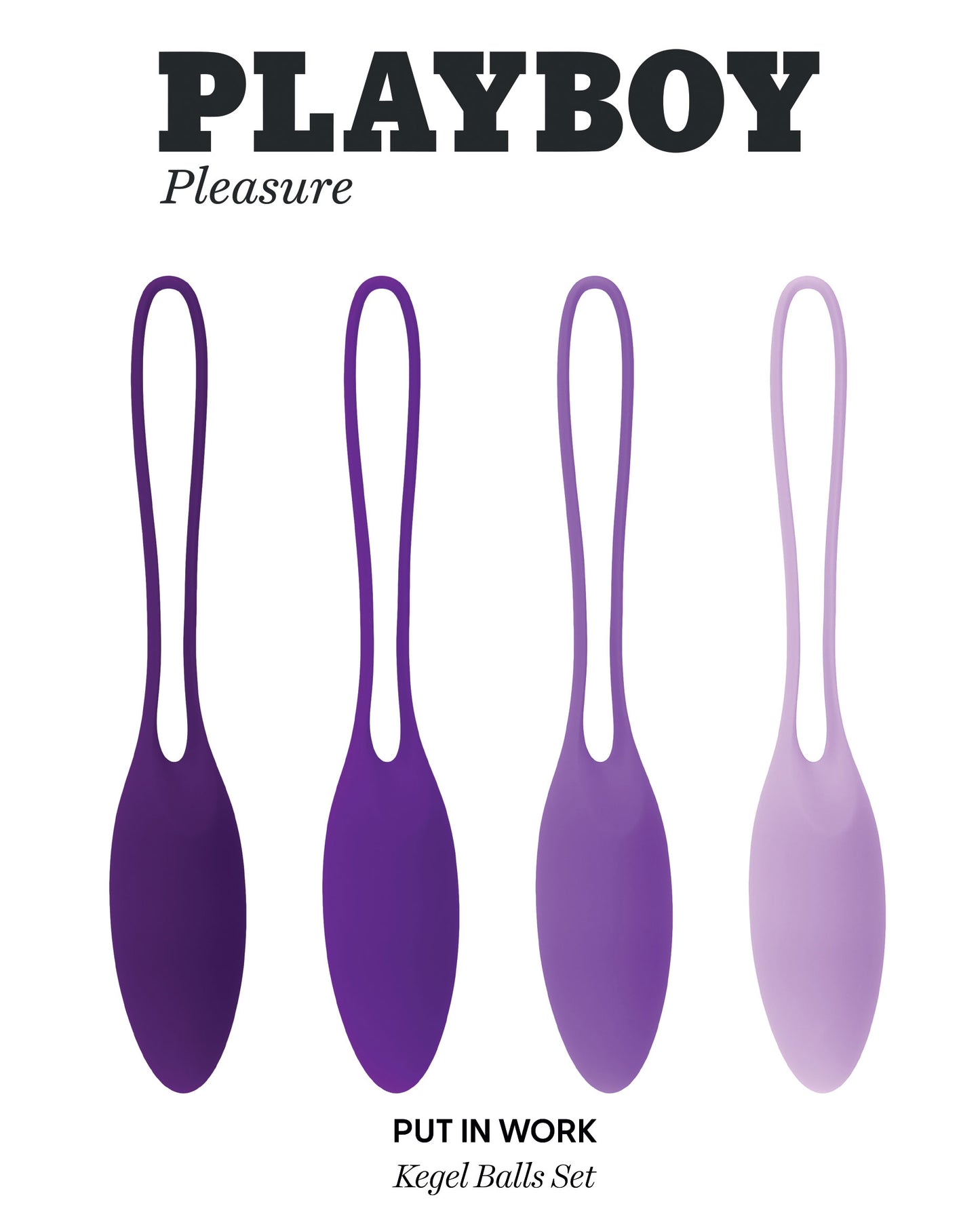 Playboy Pleasure - Put in Work - Kegel Balls Set - Acai Ombre | 844477022444 | Available at EroticWarehouse.com