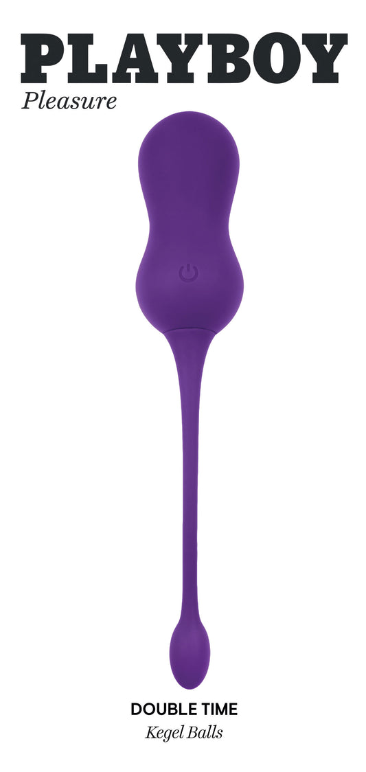 Playboy Pleasure - Double Time - Kegel Balls - Dark Purple | 844477022406 | Available at EroticWarehouse.com