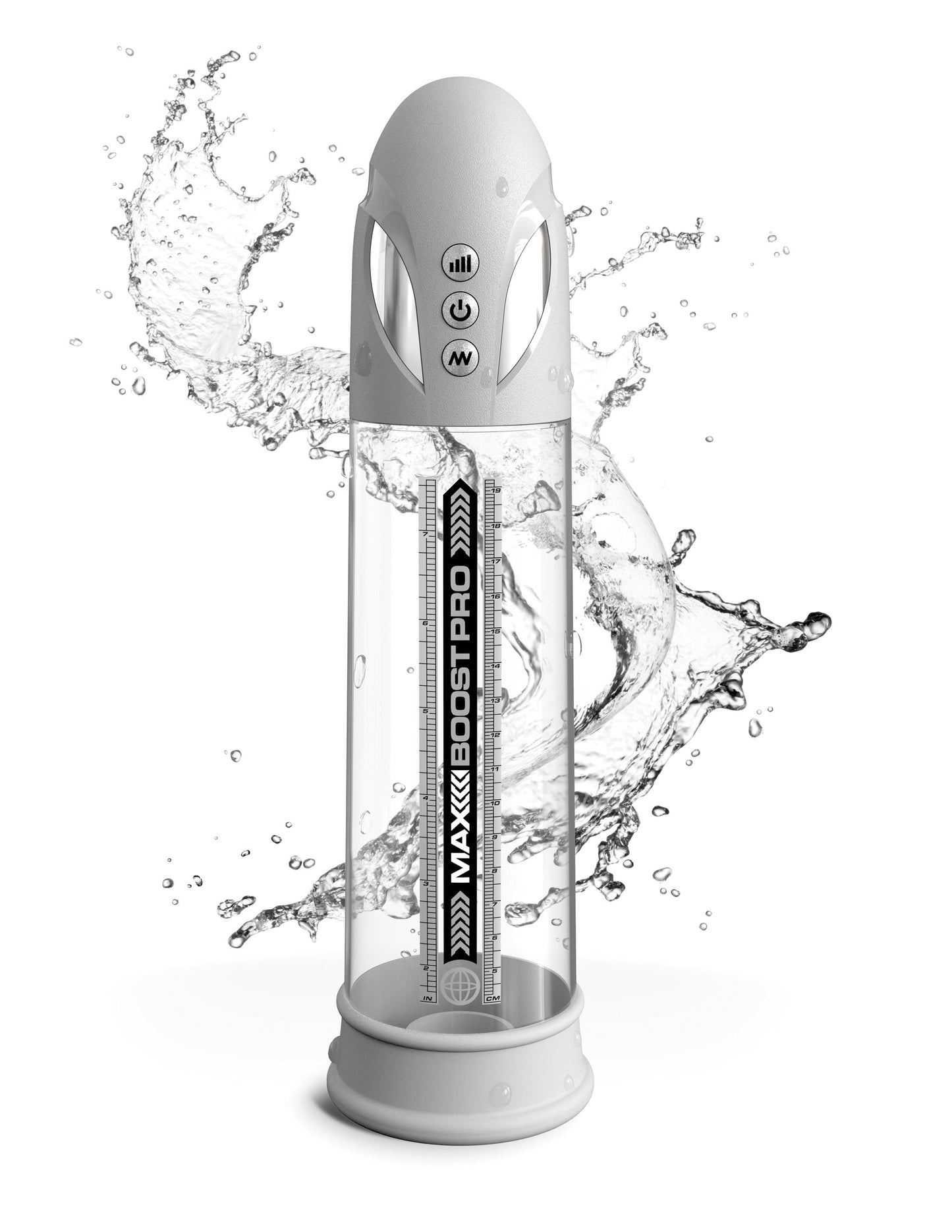 Max Boost Pro Flow - White/clear | 603912775211 | Available at EroticWarehouse.com