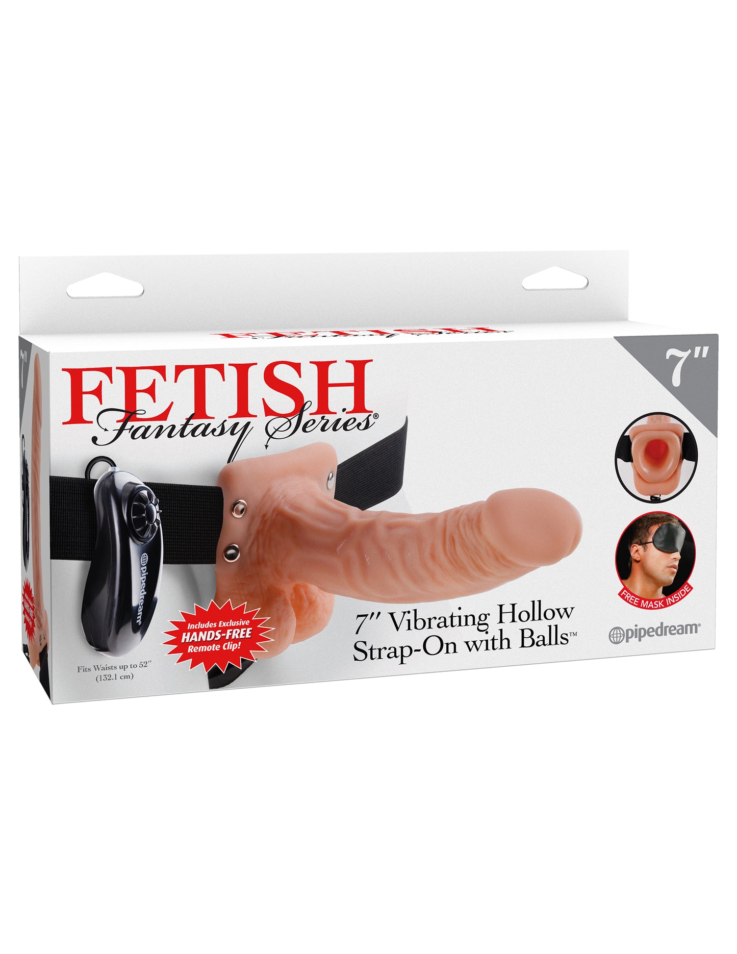 Fetish Fantasy Series 7-Inch Vibrating Hollow Strap-on With Balls - Flesh | 603912362800 | Available at EroticWarehouse.com