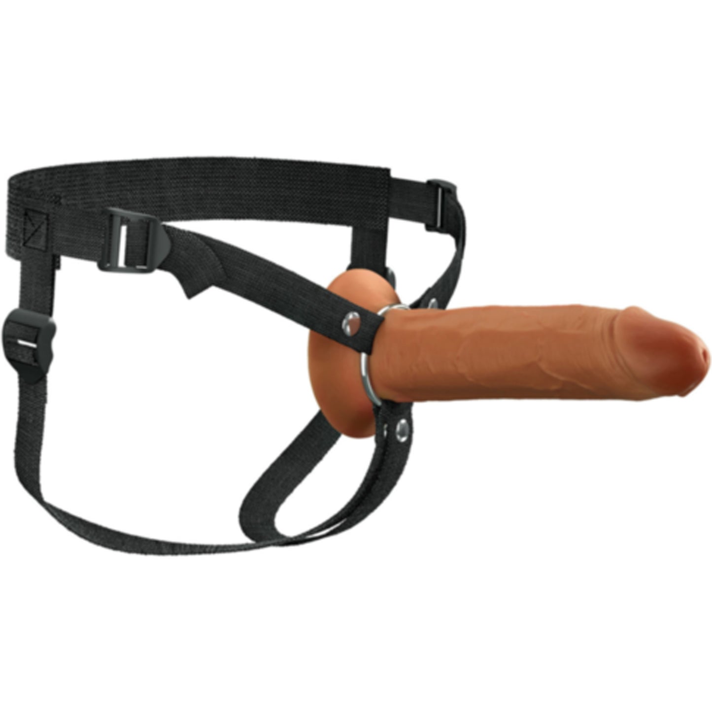 Fantasy X-Tensions Elite 8" Silicone Hollow Strap Dual Density - Brown | 603912775624 | Available at EroticWarehouse.com