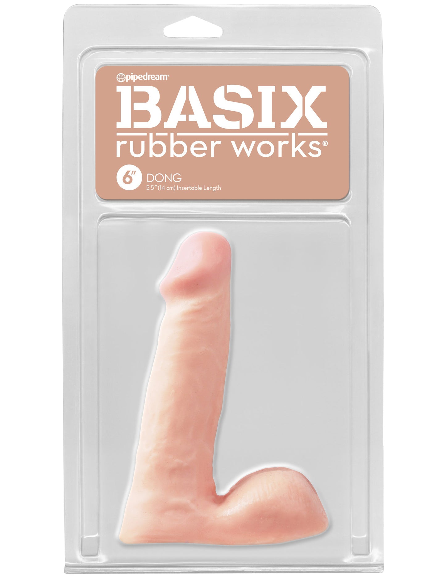 Basix Rubber Works - 6 Inch Dong - Flesh | 603912234152 | Available at EroticWarehouse.com