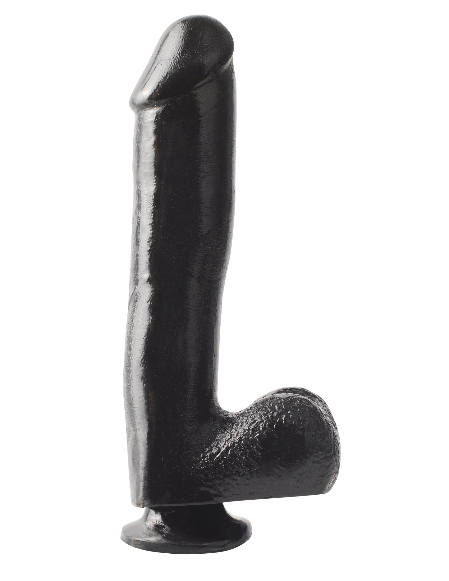 Basix Rubber Works - 10 Inch Dong With Suction Cup - Black | 603912263619 | Available at EroticWarehouse.com