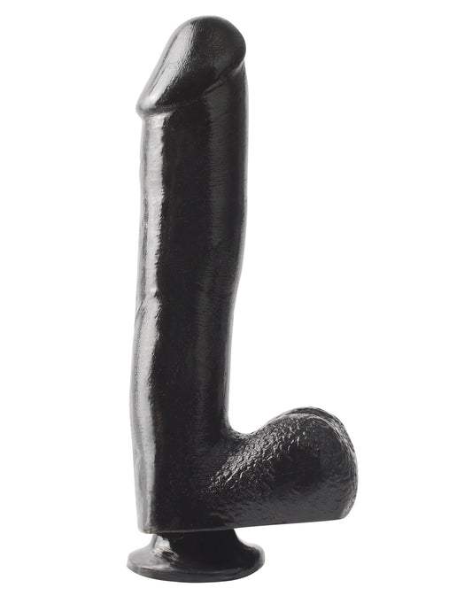 Basix Rubber Works - 10 Inch Dong With Suction Cup - Black | 603912263619 | Available at EroticWarehouse.com