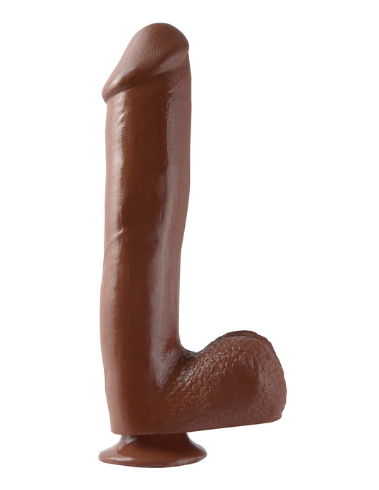 Basix Rubber Works - 10 Inch Dong With Suction - Brown | 603912235845 | Available at EroticWarehouse.com