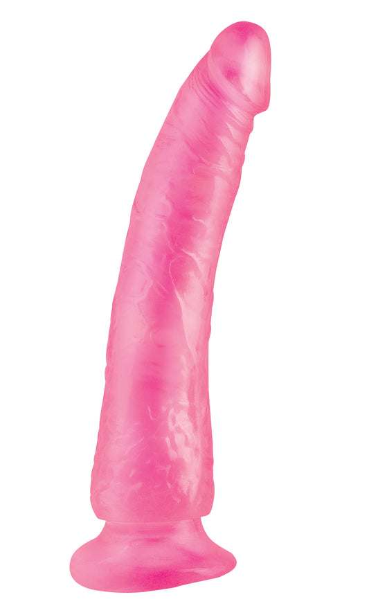 Basix Rubber Works - Slim 7 Inch With Suction Cup - Pink | 603912236729 | Available at EroticWarehouse.com
