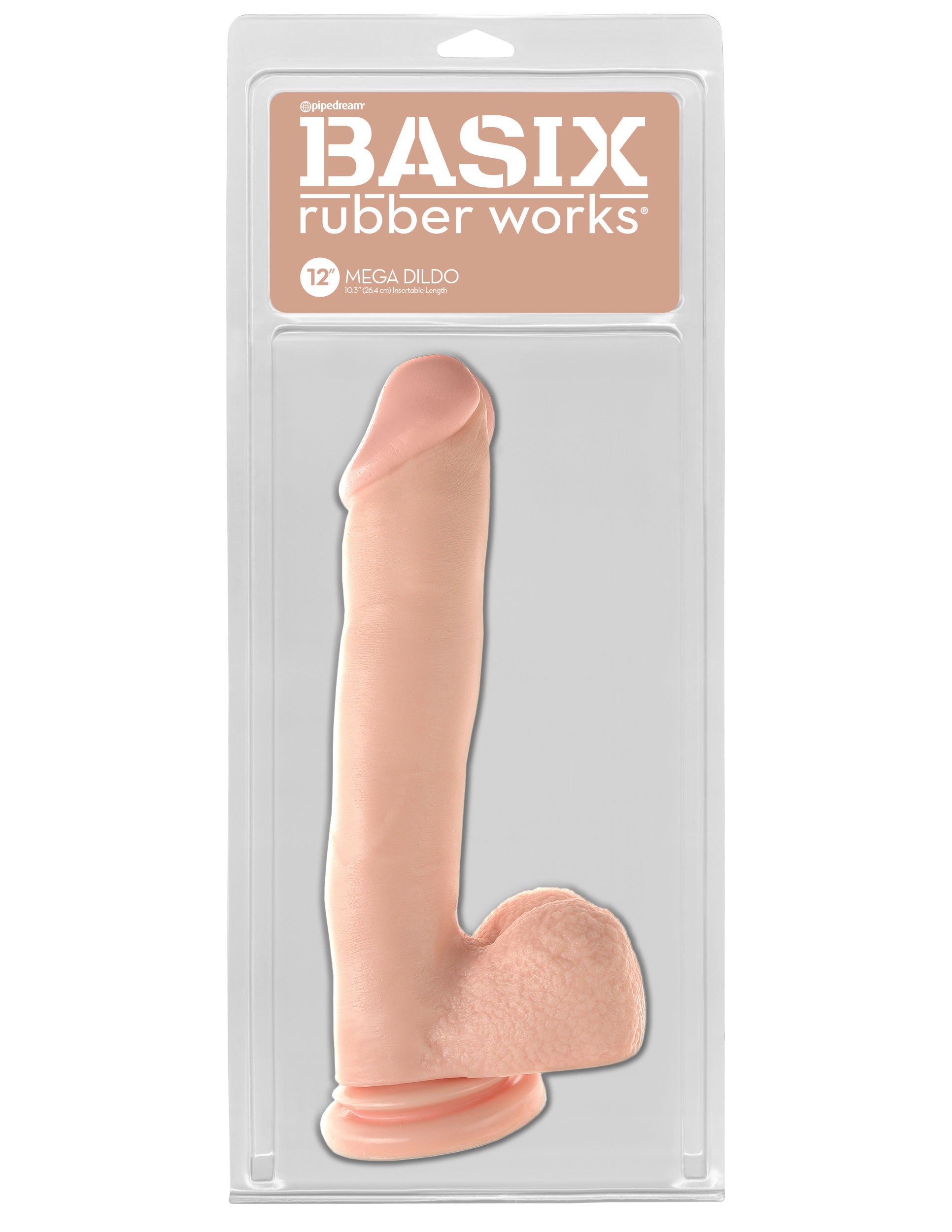 Basix Rubber Works 12 Inch Mega Dildo - Flesh | 603912355406 | Available at EroticWarehouse.com