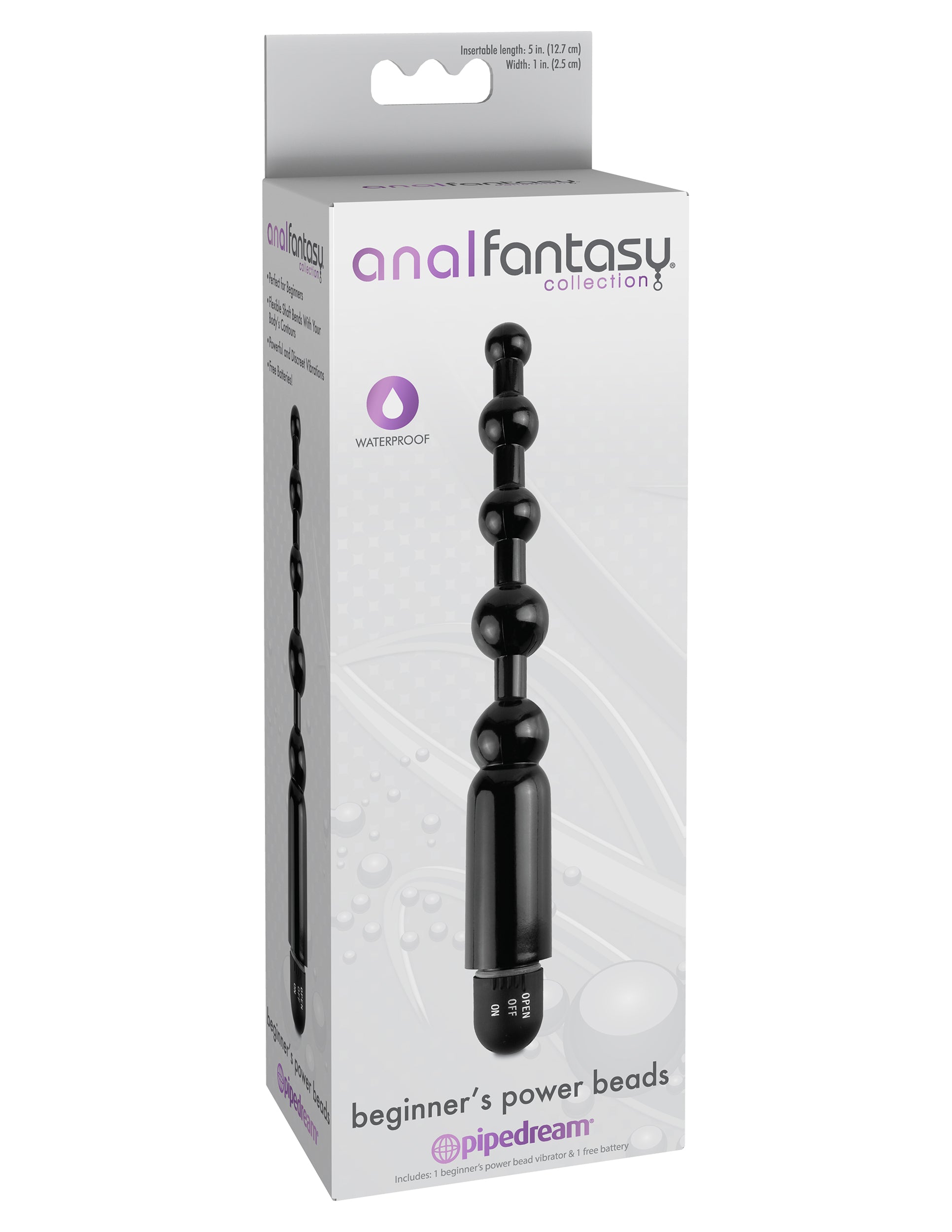 Anal Fantasy Collection Beginners Power Beads - Black | 603912332520 | Available at EroticWarehouse.com