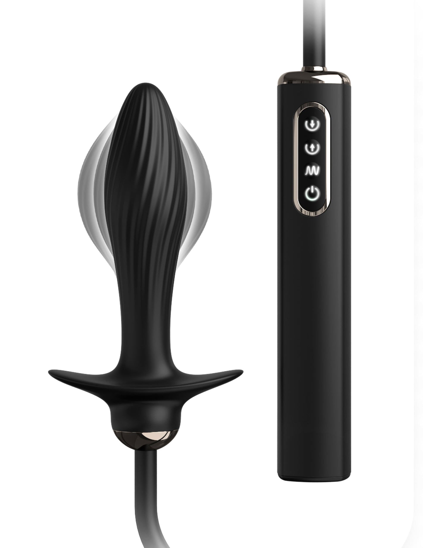 Anal Fantasy Elite Auto-Throb Inflatable Vibrating Plug - Black | 603912770254 | Available at EroticWarehouse.com