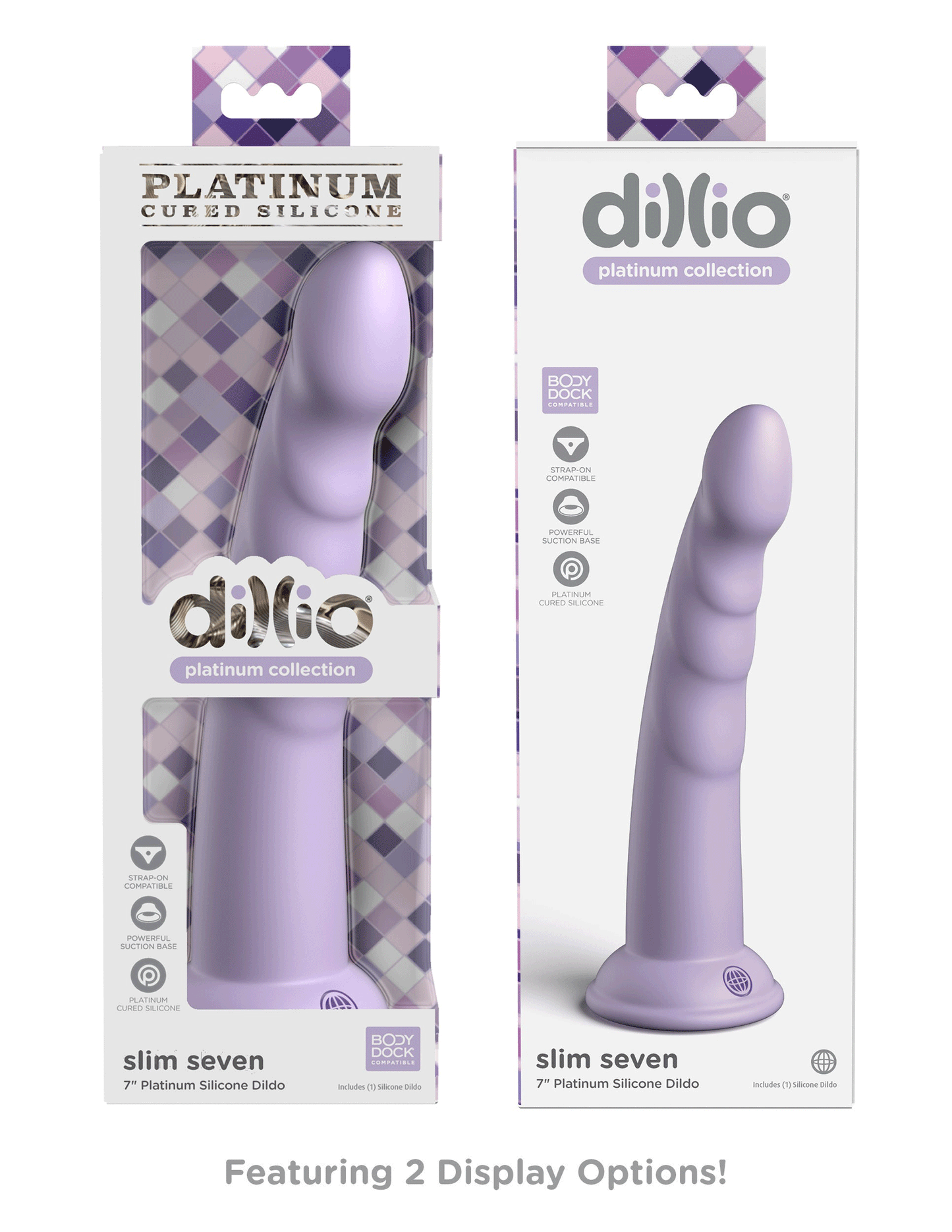 Dillio Platinum - Slim Seven 7 Inch Dildo - Purple | 603912772814 | Available at EroticWarehouse.com