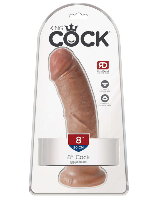 King Cock 8 Inch Cock - Tan | 603912746327 | Available at EroticWarehouse.com