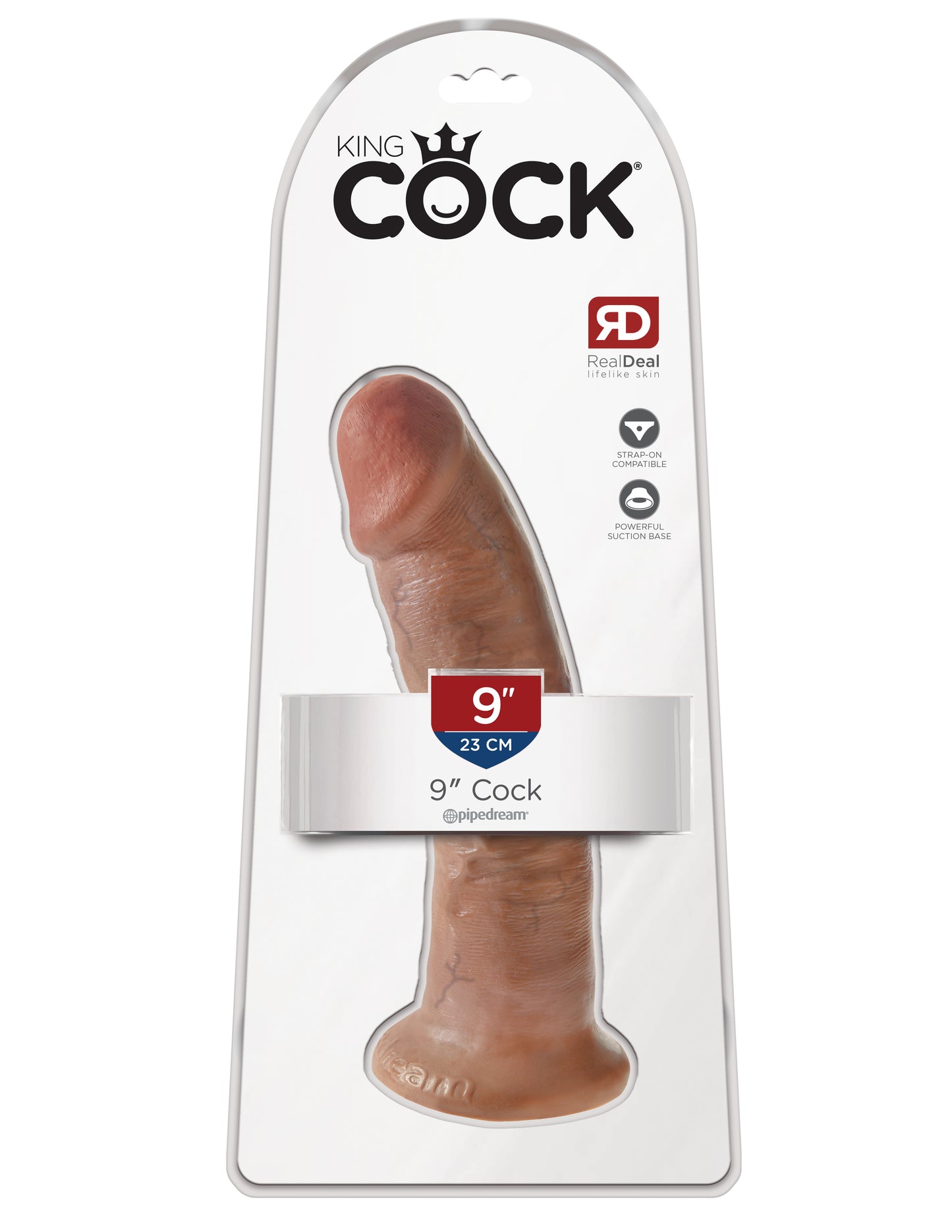 King Cock 9 Inch Cock - Tan | 603912746334 | Available at EroticWarehouse.com