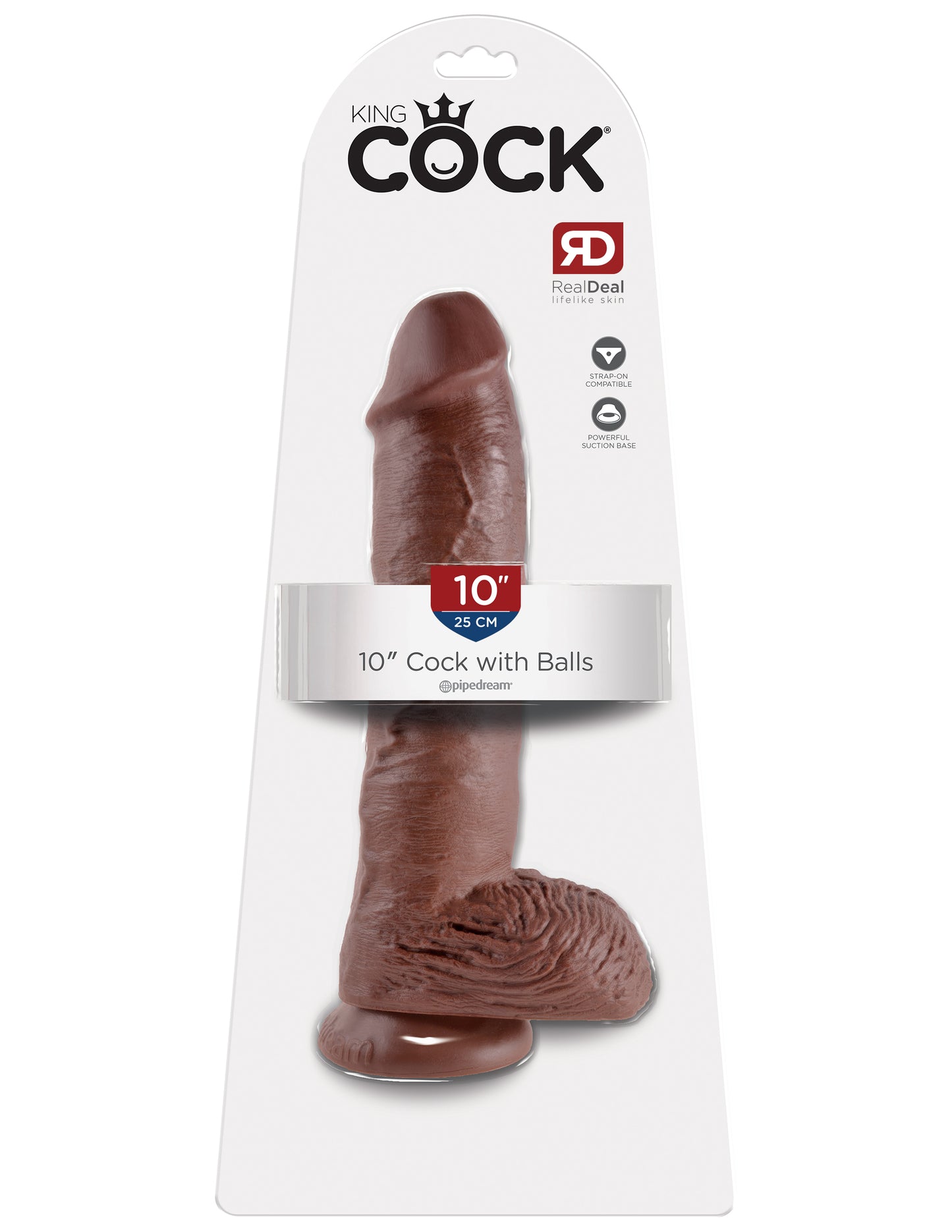 King Cock 10-Inch Cock With Balls - Brown | 603912350289 | Available at EroticWarehouse.com