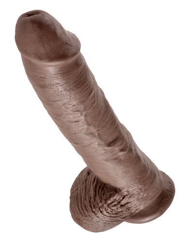 King Cock 10-Inch Cock With Balls - Brown | 603912350289 | Available at EroticWarehouse.com