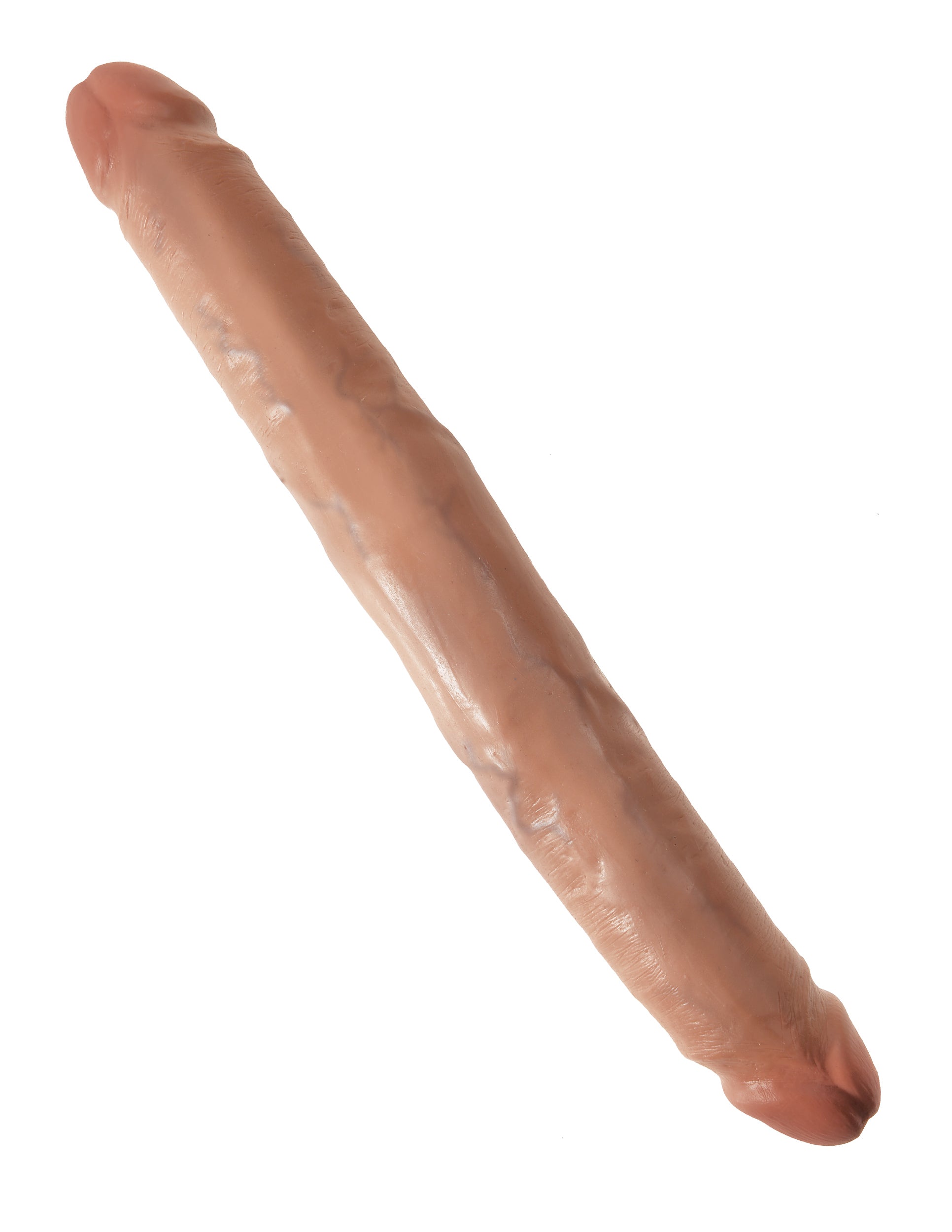 King Cock 12 Inch Slim Double Dildo - Tan | 603912746457 | Available at EroticWarehouse.com