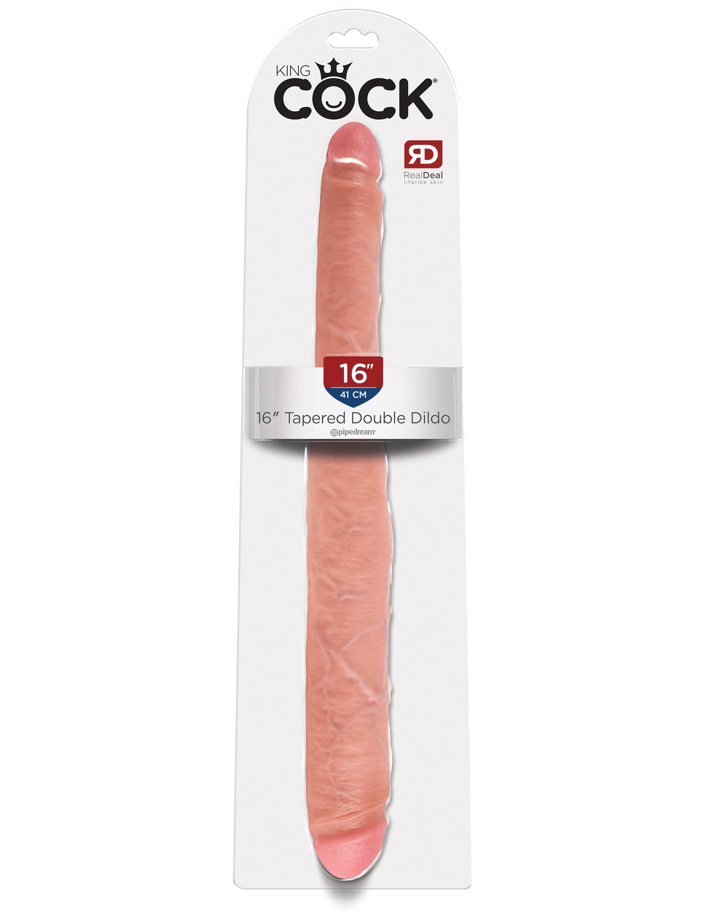 King Cock 16 Inch Tapered Double Dildo - Flesh | 603912350371 | Available at EroticWarehouse.com